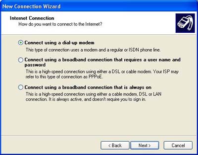 Connection Wizard